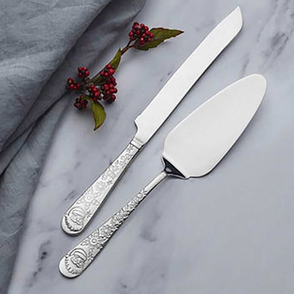 Santa 🎅🏻 Towle Stainless Steel Dessert Serving Set-dishwasher safe